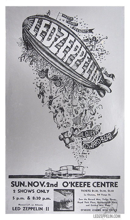 Toronto Nov. 2, 1969 (O'Keefe Centre) silver poster
