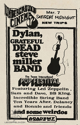 Texas (Dallas) Pop Festival 1969 - Movie ad