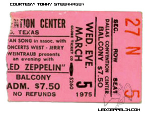 Dallas 3.5.75 ticket