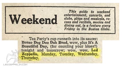 Boston - May 1969 - press