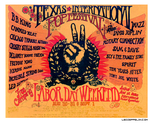 Texas Pop Festival 1969 - poster