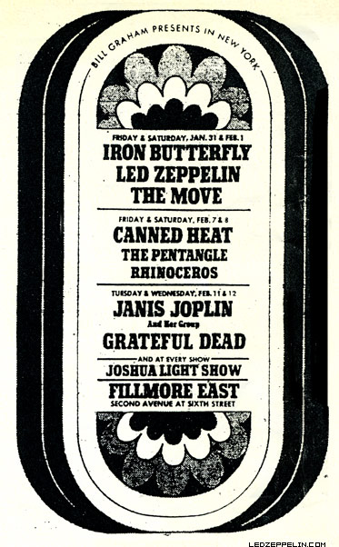 Fillmore East '69 ad