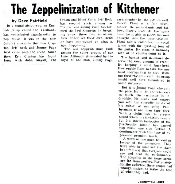 Kitchener '69 review