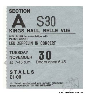 Manchester 11.30.71 ticket