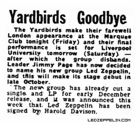 Yardbirds Goodbye 10.68