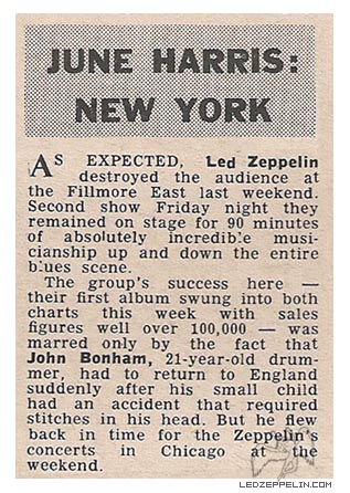 Fillmore East 1969 press