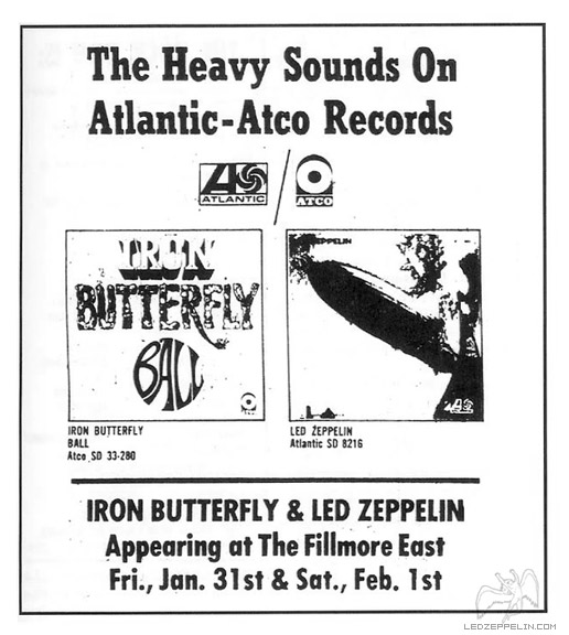 NY Fillmore East 1969 ad