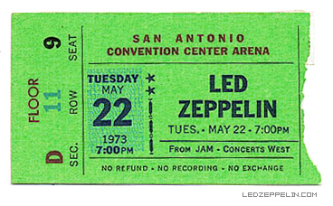 San Antonio '73 ticket