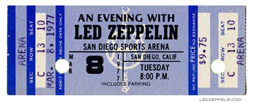San Diego '77 ticket