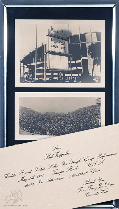 Tampa 1973 - Ticket Sales Award