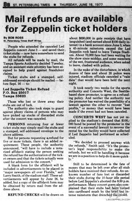 Tampa 1977 - press (refunds)