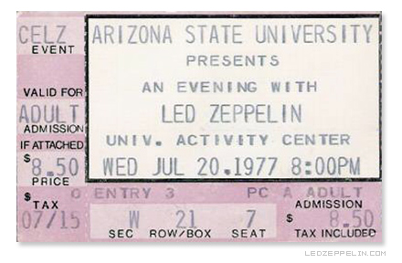 Tempe '77 ticket