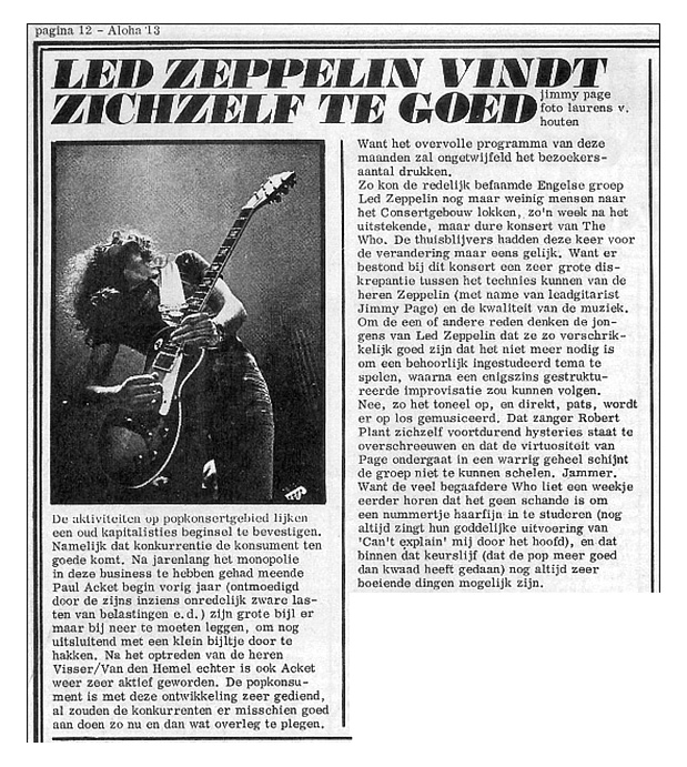 Amsterdam 1969 (press / review)