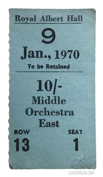Royal Albert Hall 1970 (Ticket)