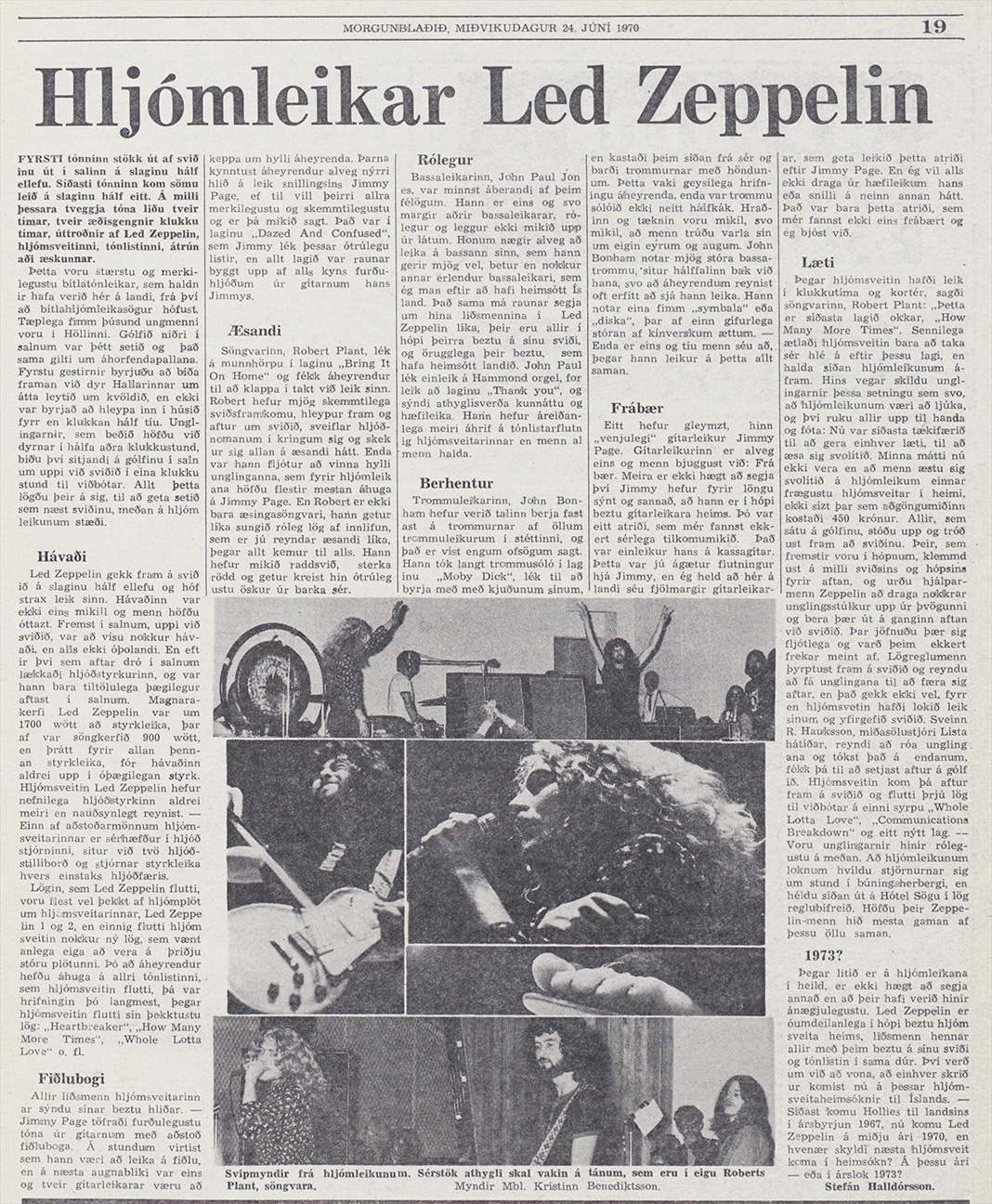 Iceland 1970 (press / review) Morgunblad