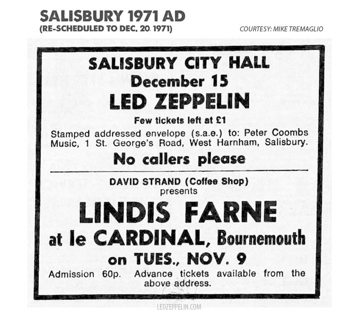 Salisbury 1971 Ad (re-scheduled to Dec. 20)