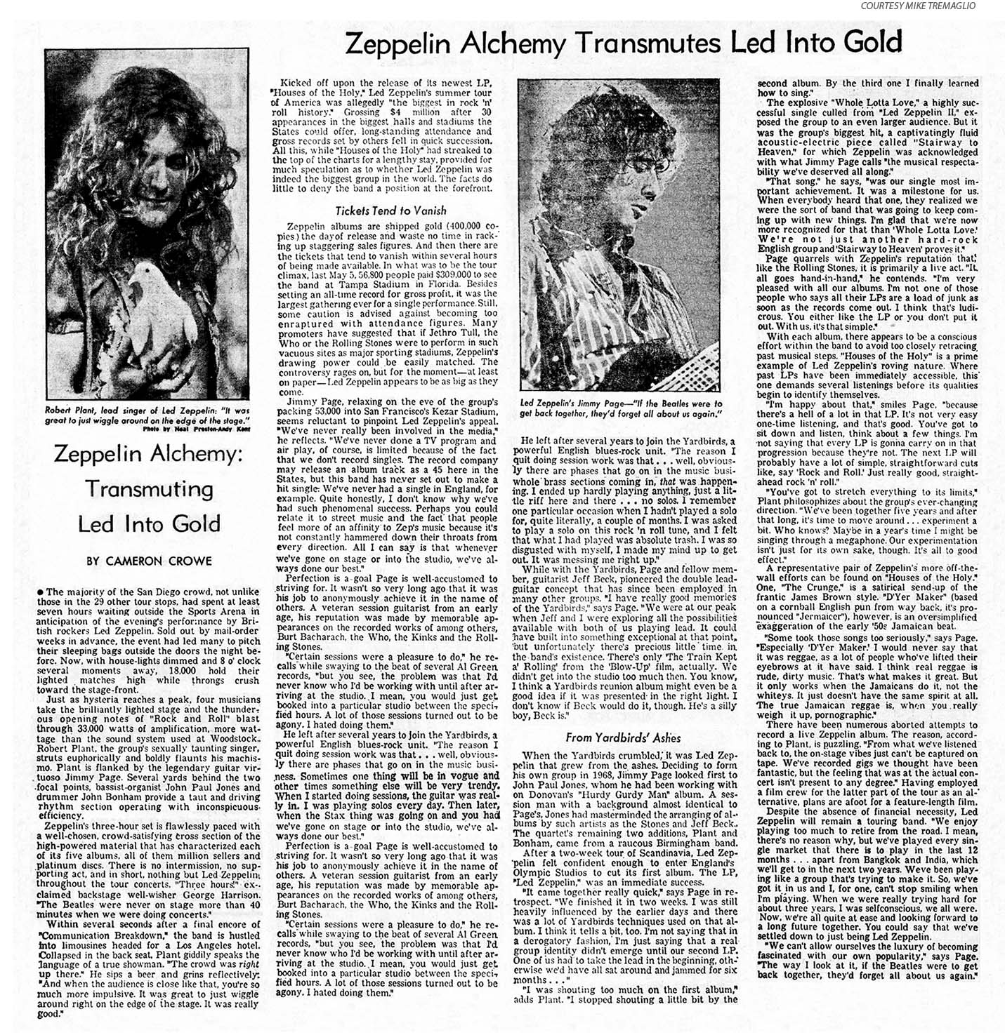 San Diego 1973 review / Interview (Cameron Crowe) 