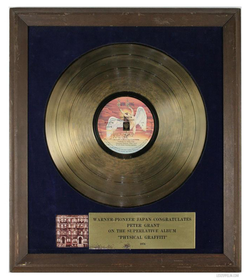 Physical Graffiti - Japan Award to Peter Grant