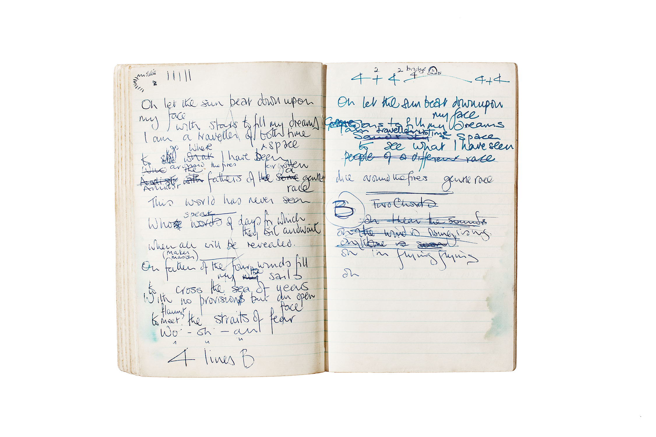 'Kashmir' - Robert Plant's Hand-written Lyrics