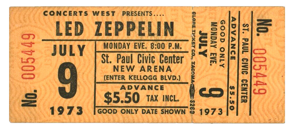 St Paul 1973 ticket