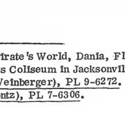 Aug. 1969 Florida dates