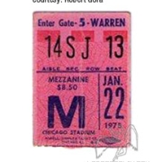 Chicago 1-22-75 ticket