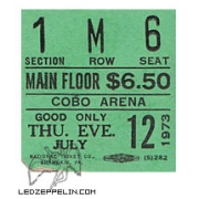Detroit 7.12.73 ticket