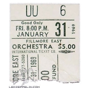 Fillmore East (NY) 1.31.69 ticket
