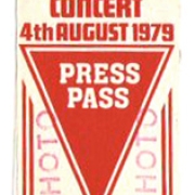 Knebworth '79 photo pass