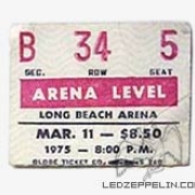 Long Beach 3.11.75 ticket
