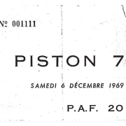 Chatenay-Malabry, France 12-6-69 ticket (Piston 70)
