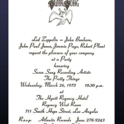 Swan Song Party invitation 3-26-75