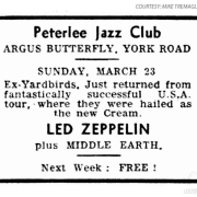 Argus Butterfly (Peterlee Jaz Club) 1969 (ad)