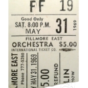 Fillmore East 5-31-69 ticket (8:00pm)