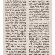 Indianapolis 1975 review (Led Zep Flies Through Indy)