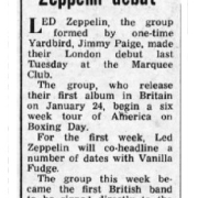 'Zeppelin Debut' (Dec. 1968)