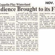 Winterland - Nov. 1969 Review (Audience Brought To Its Feet)