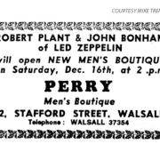 Robert Plant & John Bonham @ Perry Men's Boutique opening (12/72)