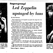 Chicago 1973 ('Upstaged By Fans') Daily News