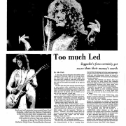Chicago 4-6-77 ('Too Much Led') Daily News