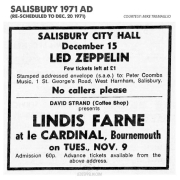 Salisbury 1971 Ad (re-scheduled to Dec. 20)
