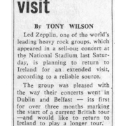Dublin 1971 - 'Rock Group Plan Return Visit'