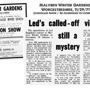 Malvern Winter Gardens, Worcestershire, 11/29/71 (Cancelled date)