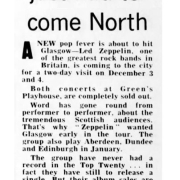 Scotland 1972 press - 'Group Just had to Come North'